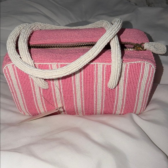 Maeve Handbags - Pink Striped Women's Bag by Maeve